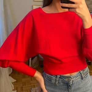 Anthropology red Sweater